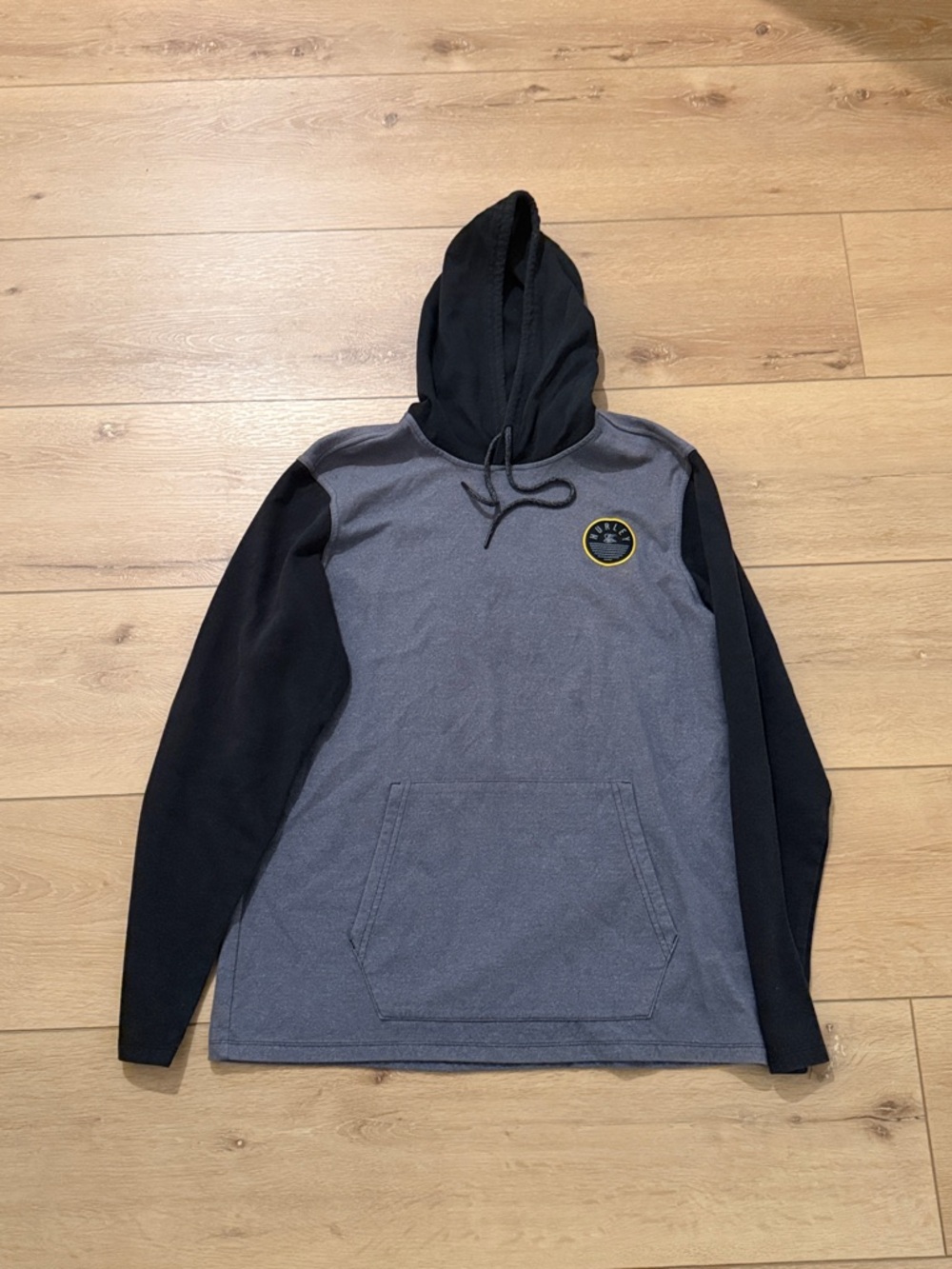Hurley Black and Gray Two-Tone Hooded Pullover